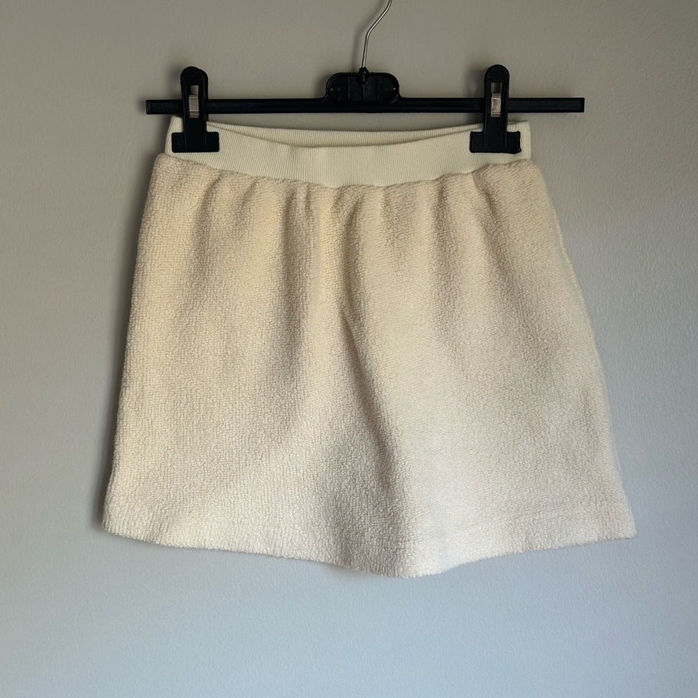 BISBY Girls Sherpa Skirt Cream Size 10 Mini Skirt